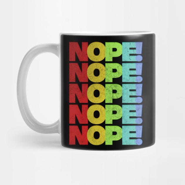 NOPE /// Retro Faded Style Typography Design by DankFutura